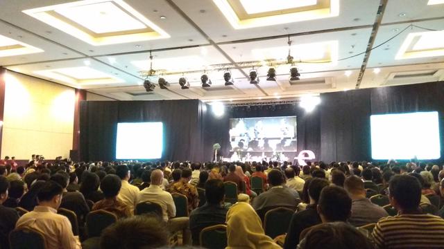 Suasana ruangan Scale-Up Asia 2018 yang dipadati ratusan peserta (Liputan6.com/Fitriana Monica Sari)