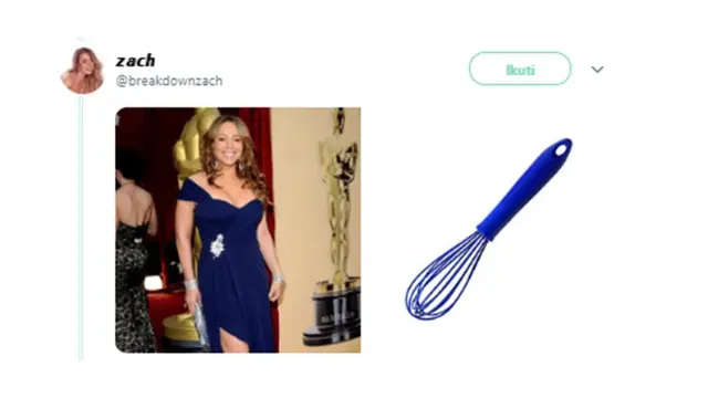 Gaun Mariah Carey (sumber: Twitter/breakdownzach)