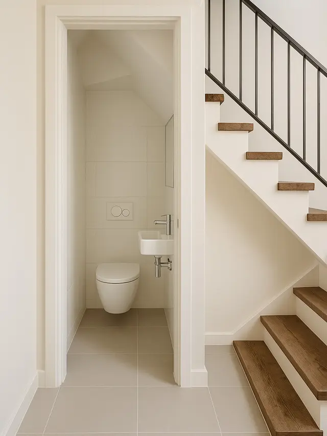 Inspirasi Kamar Mandi Dekat Tangga (Image by ChatGPT)