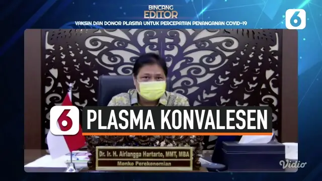 VIDEO: Cerita Menko Airlangga Donor Plasma Konvalesen Untuk Pasien Covid-19