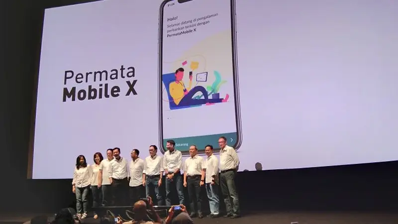 PermataBank memperkenalkan aplikasi mobile banking terbaru bernama PermataMobile X, Rabu (1/8/2018). (Yayu Agustini Rahayu/Merdeka.com)