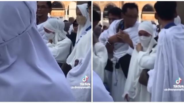6 Potret Lesti Kejora Menangis di Depan Ka'bah, Ditenangkan Ayah dan Kakaknya