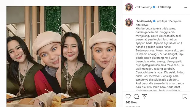Chikita Meidy (Foto: Instagram/@chikitameidy)