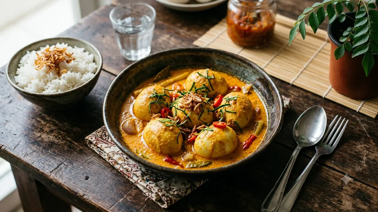 Resep Telur Rebus Bumbu Santan/AI Generated