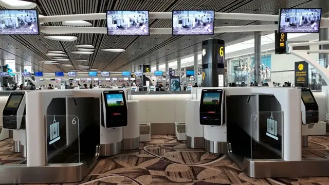 Terminal 4 Bandara International Changi di Singapura. (Ilyas/Liputan6.com)