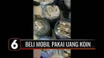Viral, seorang warga di Makassar, Sulawesi Selatan, membeli sebuah mobil seharga Rp 270 juta menggunakan uang koin dan recehan kertas.