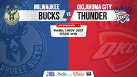 Jadwal NBA, Milwaukee Bucks vs Oklahoma City Thunder. (Bola.com/Dody Iryawan)
