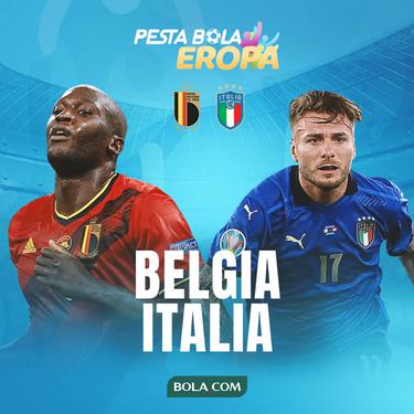 Piala Eropa - Euro 2020 Belgia Vs Italia - Romelu Lukaku Vs Ciro Immobile