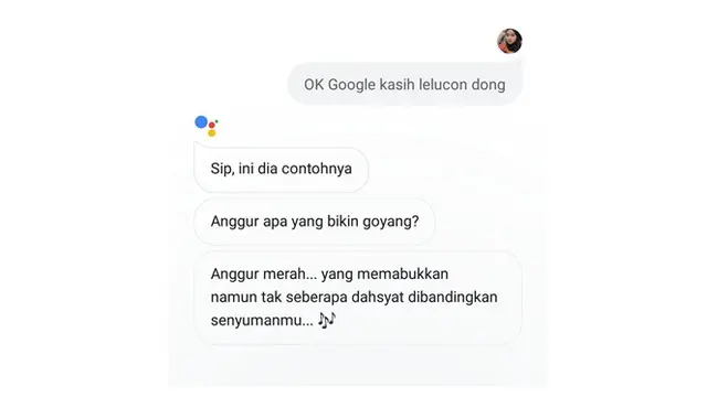 Tebakan Asisten Google (Sumber: Twitter/@safiraresa)