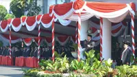 Wakil Wali Kota Surabaya Whisnu Sakti Buana memimpin Upacara Hari Kesaktian Pancasila pada 1 Oktober 2019. (Foto: Liputan6.com/Dian Kurniawan)