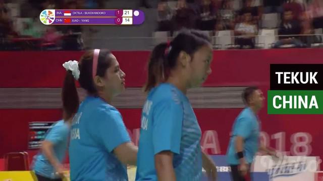 Berita video ganda putri Indonesia berhasil mengalahkan Xiao / Yang wakil China dengan skor 21-15, 21-14, Senin (8/10/2018).