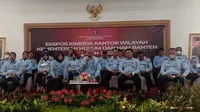Sepanjang Tahun 2022, Kanwil Kemenkumham Banten Gagalkan Penyelundupan Sabu Dan Deportasi WNA Ke Negara Asal. (Selasa, 27/12/2022). (Yandhi Deslatama/Liputan6.com).