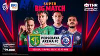 Live Streaming Liga 1 Laga Tunda Pekan ke-28 Arema FC Vs Persebaya Surabaya di Vidio, Selasa 11 April