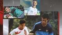 Timnas Indonesia - Syamsir Alam, Maldini Pali, Yandi Sofyan, Alfin Tuasalamony, Muchlis Hadi, Ravi Murdianto (Bola.com/Adreanus Titus)