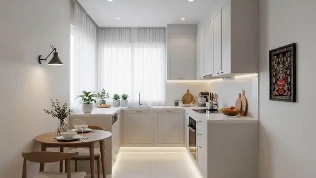 Ide Tata Letak Kitchen Set L-Shape untuk Dapur Kecil/ Ilustrasi AI