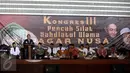 Suasana saat Kapolri Jendral Tito Karnavian memberi sambutan di acara pembukaan Kongres III PSNU di TMII, Jakarta, Rabu (3/5). Dalam kongres tersebut Kapolri menghimbau untuk menjaga Kesatuan NKRI dalam Pencak Silat. (Liputan6.com/Johan Tallo)