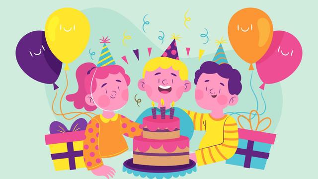 Ilustrasi ulang tahun, anak