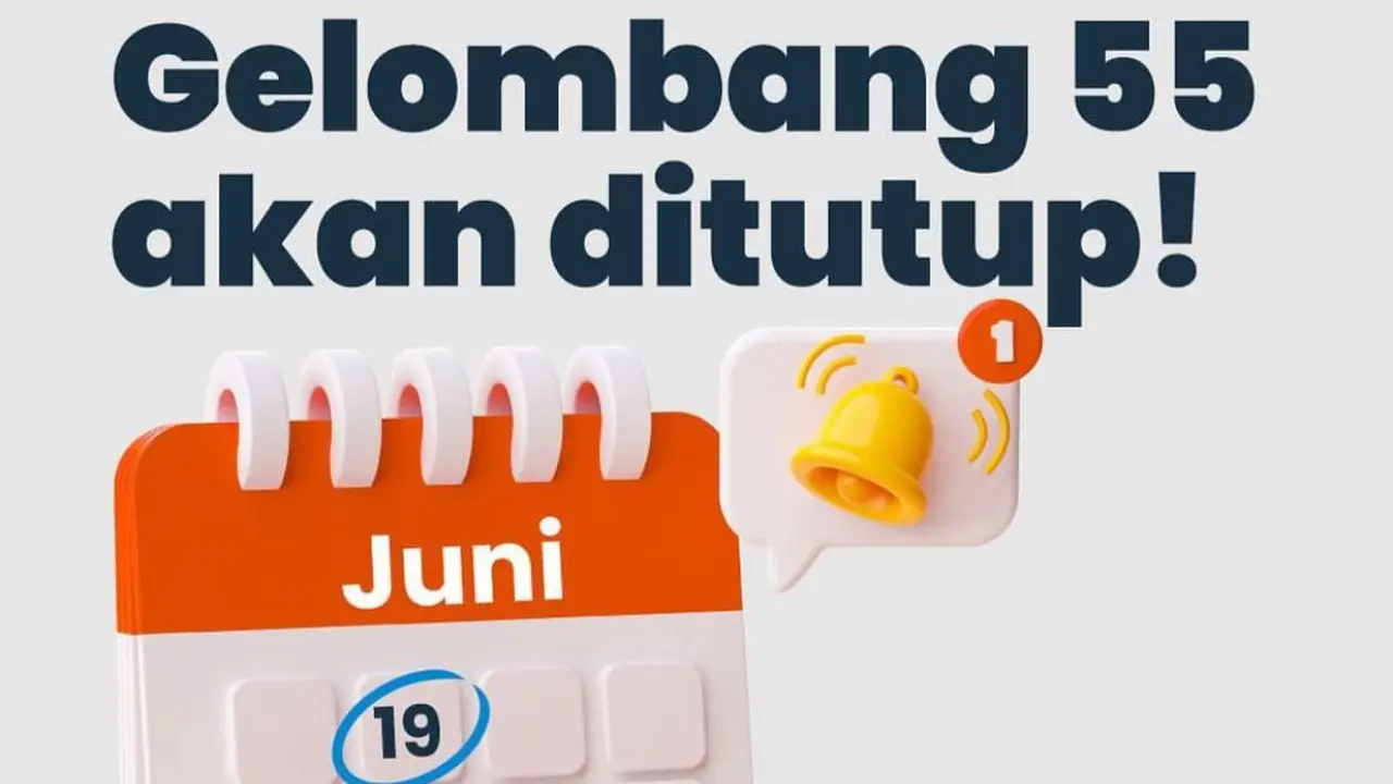 Pendaftaran Kartu Prakerja Gelombang 55 akan segera ditutup hari ini Senin (19/6/2023) pukul 23:59 WIB. (Dok Prakerja)