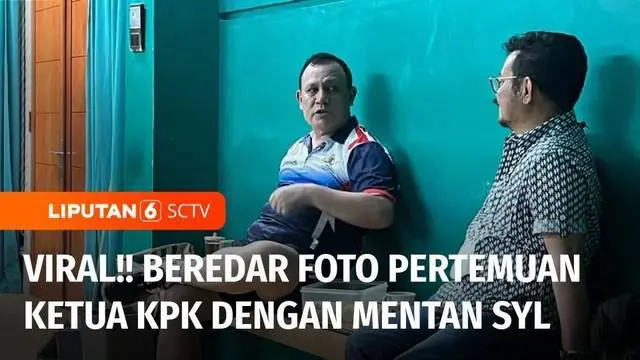 Di tengah penanganan dugaan korupsi Kementerian Pertanian, beredar foto pertemuan Ketua KPK, Firli Bahuri dengan Syahrul Yasin Limpo. Foto itu tersebar di dunia maya.