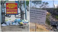 Potret Orang Melanggar Larangan Buang Sampah. (Sumber: Instagram/sukijan.id dan Brilio.net)