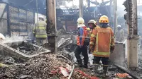 Sebanyak 48 jongko di Pasar Induk Caringin, Kota Bandung, hangus terbakar api. (Dok. Diskar PB Kota Bandung)