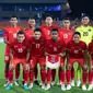 Pemain Timnas Indonesia U-24 berpose sebelum bertanding melawan Kirgistan dalam laga Grup F Asian Games 2022 yang digelar di Zhejiang Normal University East Stadium, Jinhua, Selasa (19/9/2023) malam WIB. (Dok. NOC Indonesia)