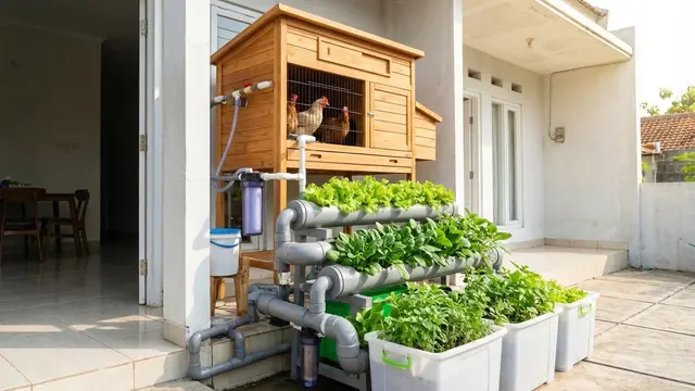 Kandang Ayam dan Greenhouse Mini