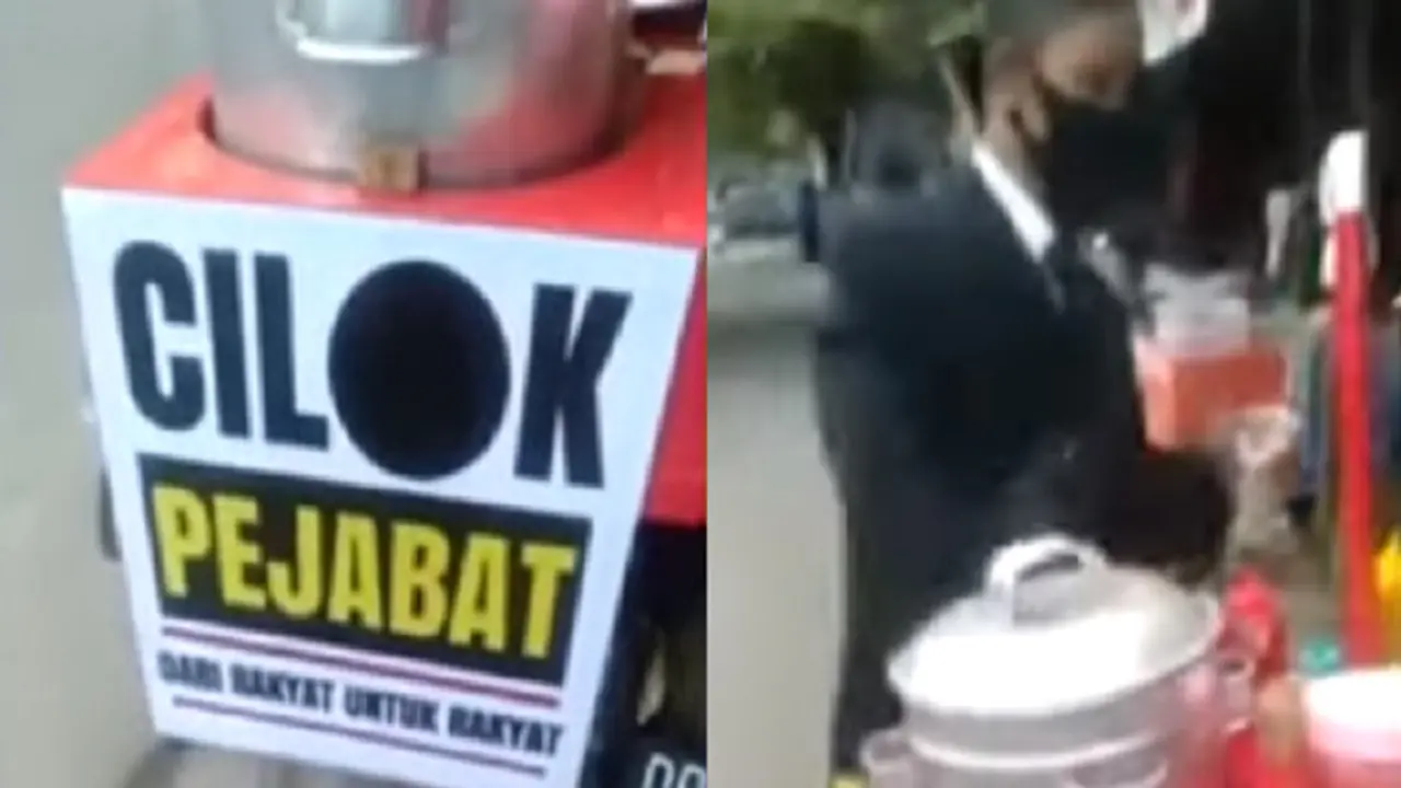 Pedagang Cilok Nyentrik