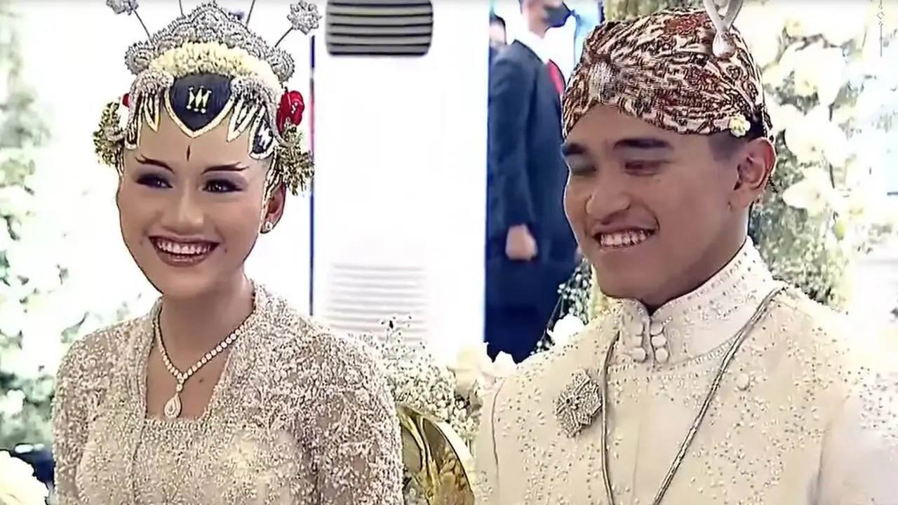 Kaesang Pangarep dan Erina Gudono menikah (Vidio/SCTV)