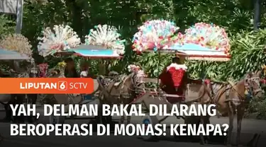 Salah satu daya tarik wisatawan saat berkunjung ke kawasan Monas, Jakarta Pusat, adalah adanya delman. Namun kini keberadaan delman di kawasan monas terancam hilang, menyusul keputusan Pemkot Jakarta Pusat untuk melarang beroperasinya kendaraan tradi...