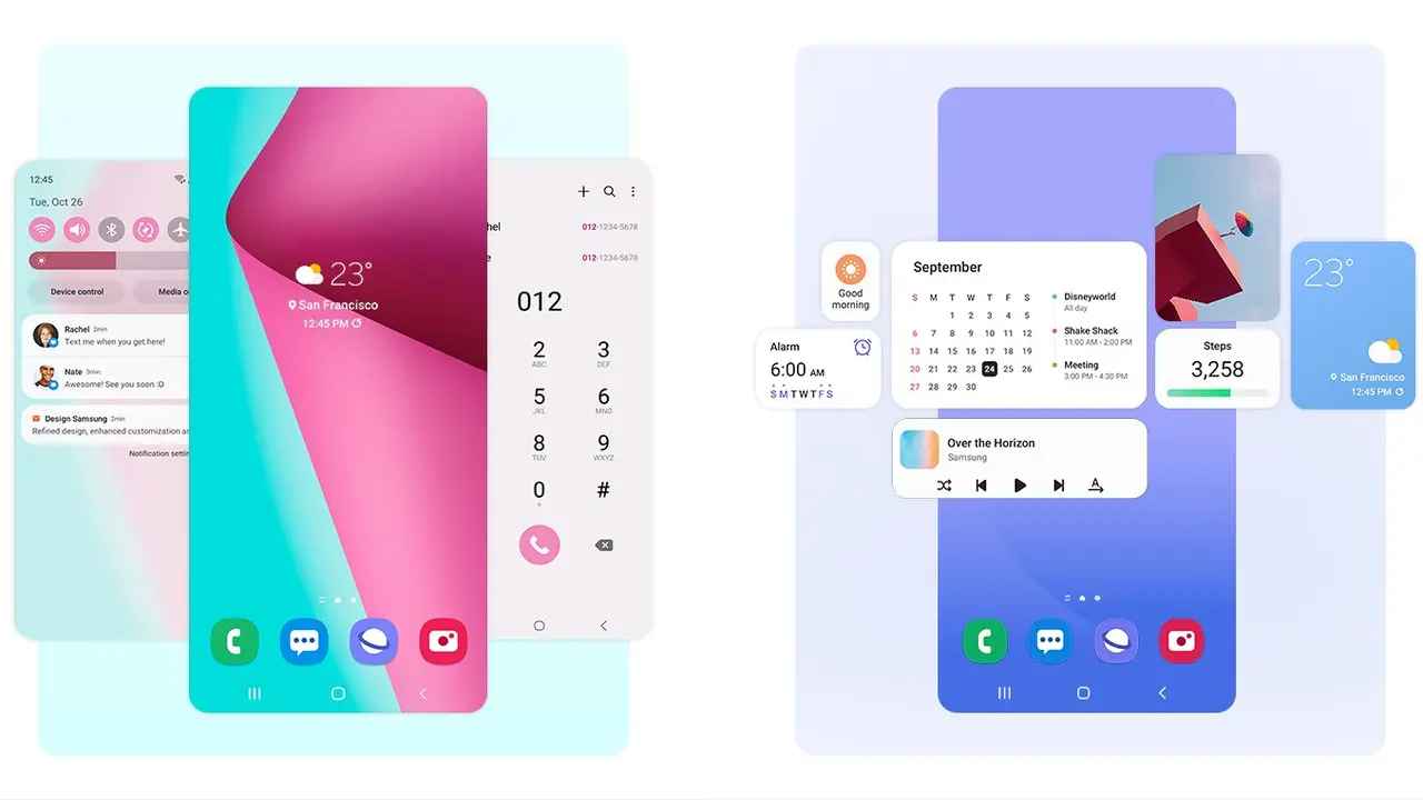 Tampilan home screen dan widget Samsung One UI 4 (Dok Samsung Electronics Indonesia)