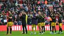 Hasil imbang 0-0 membuat Manchester United kukuh di peringkat ketiga dengan raihan 65 poin. (AFP/Andy Buchanan)