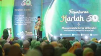 Plt Ketua Umum Partai Persatuan Pembangunan (PPP) Muhamad Mardiono menghadiri kegiatan Harlah ke-50 PPP di Balikpapan, Kalimantan Timur. (Istimewa)
