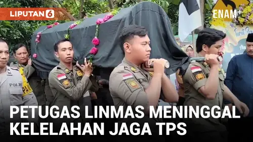 VIDEO: Diduga Kelelahan, Petugas Linmas di Kota Madiun Meninggal Saat Jaga TPS