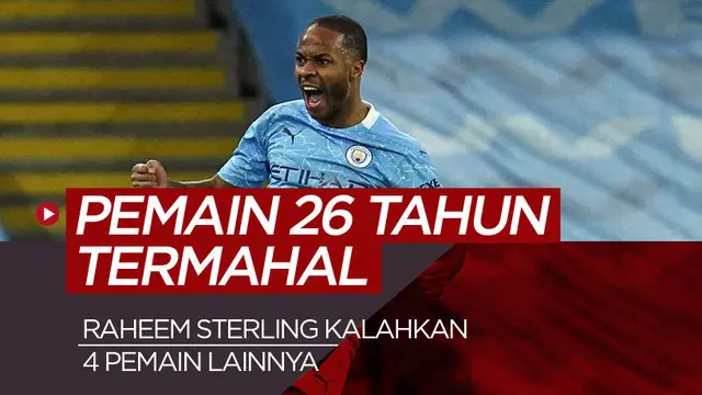 MOTION GRAFIS: Pemain Usia 26 Tahun Termahal di Liga Top Eropa, Tertinggi Raheem Sterling