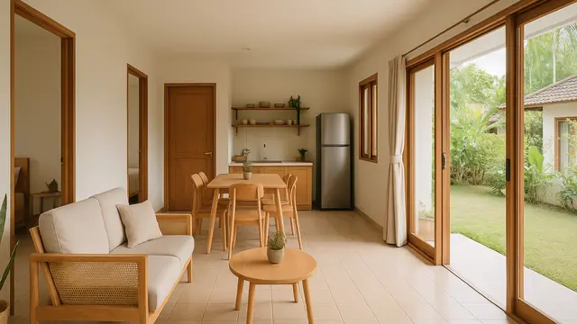 Model Rumah Sederhana 2 Kamar 1 Lantai di Lahan Terbatas/Ilustrasi AI