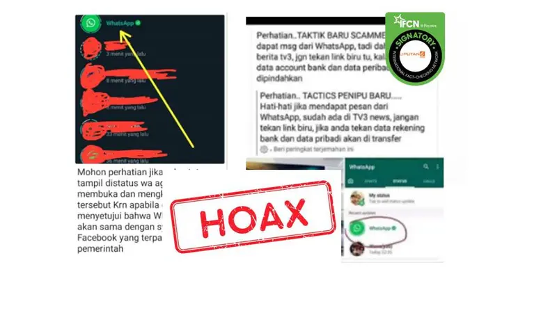 Cek fakta status WhatsApp