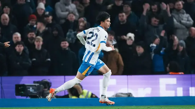Foto: Gol Kaoru Mitoma Jadi Awal Petaka Kekalahan Chelsea dari Brighton di Liga Inggris