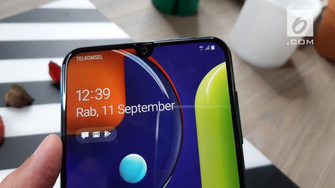 Tampilan desain Infinity U pada Galaxy A50s (Liputan6.com/ Agustin Setyo W)