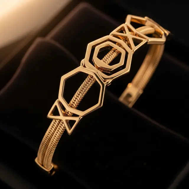 9 Model Gelang Emas Bangle Kombinasi Snake Chain untuk Tampilan Elegan, Memikat Hati