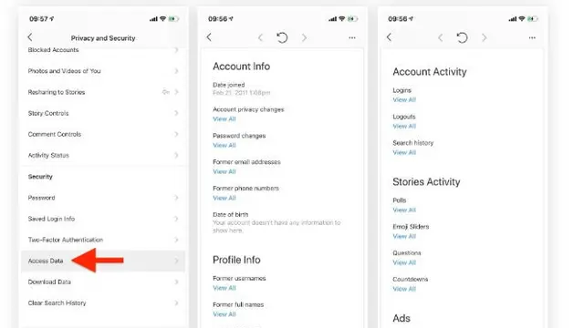 Lihat Aktivitas Akun Sebelumnya