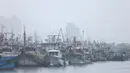 Taiwan bersiap menghadapi hantaman Topan Kong-rey yang diperkirakan menerjang pada Kamis (31/10/2024). (I-Hwa CHENG/AFP)