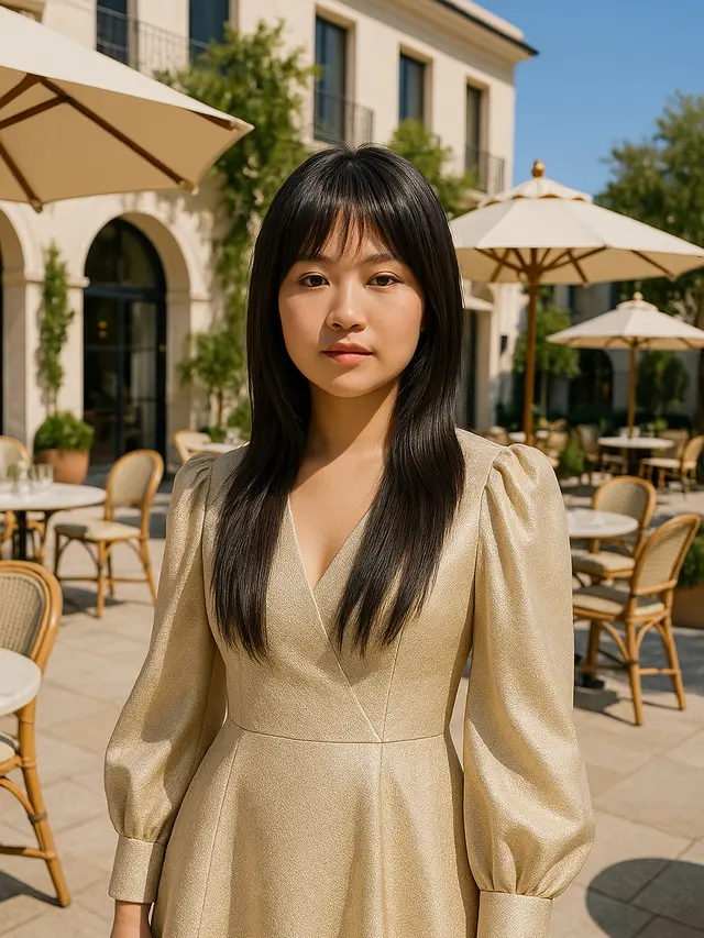 Model Rambut Panjang Lurus untuk Wajah Bulat dan Hidung Pesek