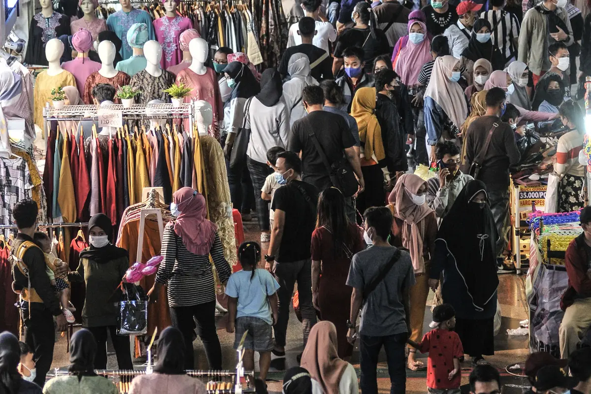 Kerumunan Pasar Tanah Abang Blok A