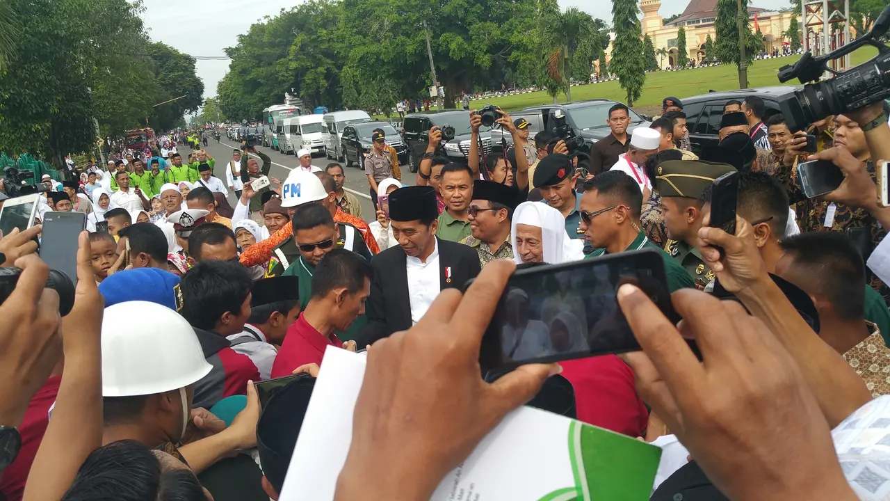 Presiden Jokowi di Pendopo Kabupaten Pekalongan. (Liputan6.com/Fajar Eko Nugroho)