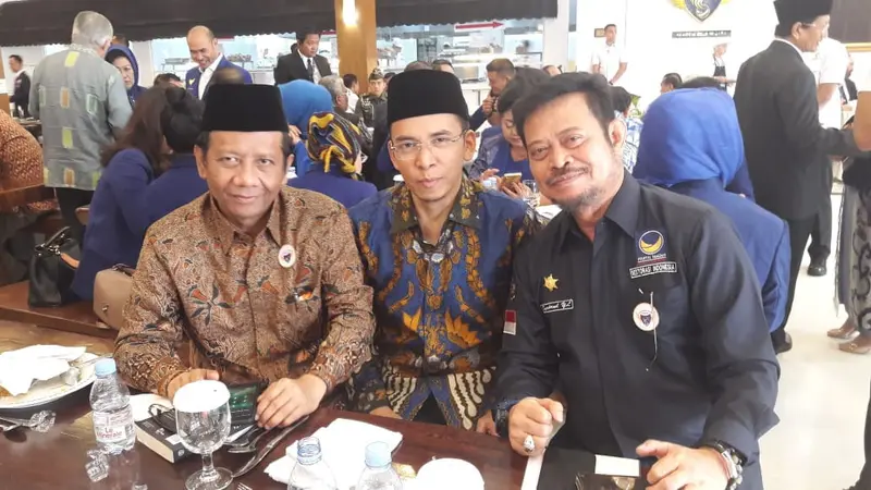 TGB, Mahfud MD dan Airlangga Berkumpul di Nasdem