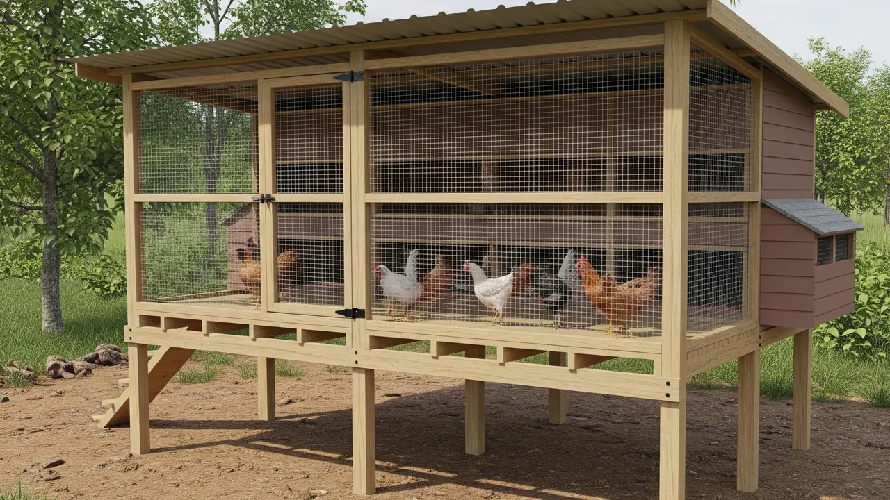 Kandang Panggung dengan Kolong Terbuka
