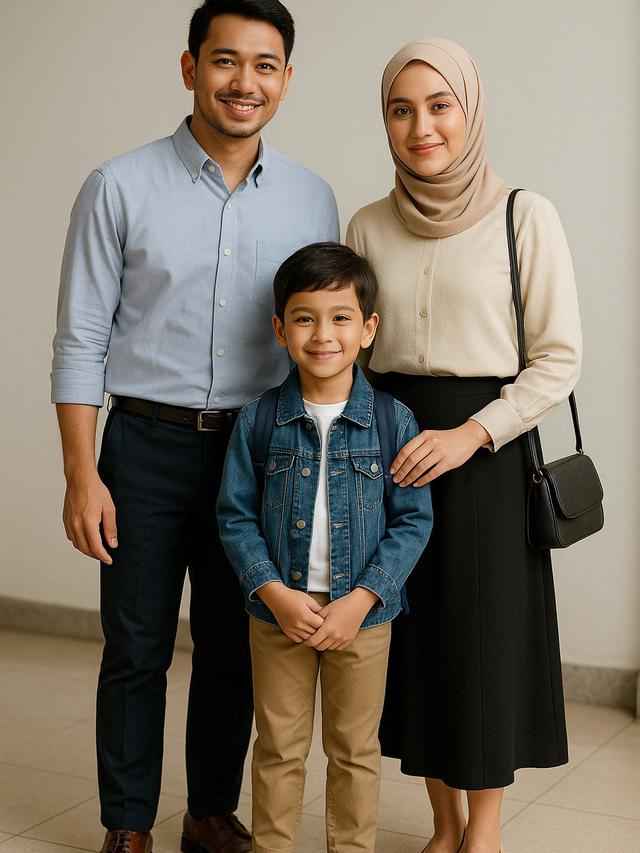 Smart Casual Outfit untuk Keluarga Muda di Tahun 2025 (Foto: Rizka Nur Laily via ChatGPT)