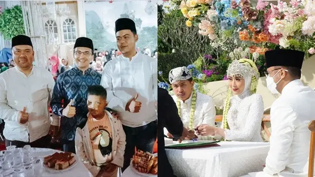 6 Potret Beda Gaya Sahrul Gunawan dan Hengky Kurniawan saat Hadiri Hajatan Warganya