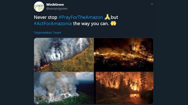 Pray For Amazon, Doa Warganet untuk Kebakaran Amazon